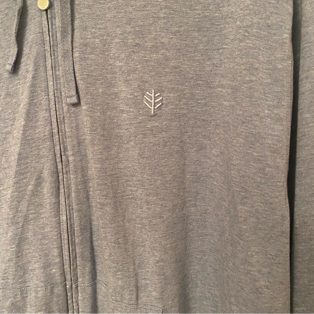 COOLIBAR TOP SEASIDE HOODIE ZIP FRONT POCKETS BLUE UPF 50 PLUS SIZE 3X - Picture 6 of 15